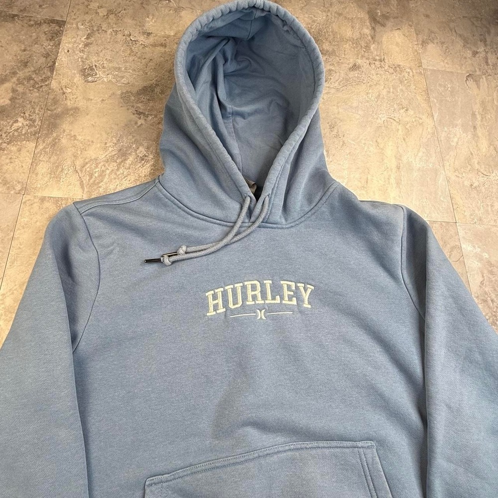 Y2K baby blue Hurley Surf style hoodie size small - Picture 2 of 8